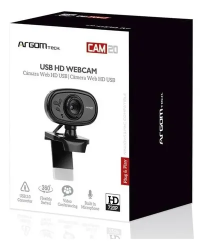[114] CAM. VID CONF. ARGOM ARG-WC-9120BK 720P MICROFONO USB2.0 NEGRO