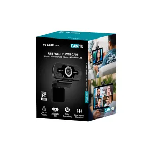[115] CAM. VID CONF. ARGOM ARG-WC-9140BK 1080P MICROFONO USB2.0 NEGRO