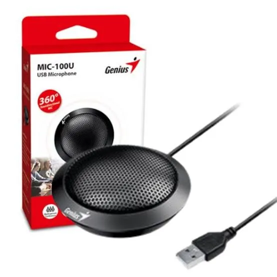 Microfono Genius para Conferencia MIC-100U USB Black