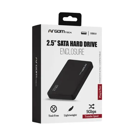 [129] ENCLOSURE ARGOM AC-1033 2.5INC. SATA USB 3.0 NEGRO