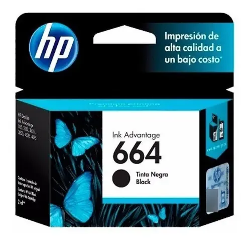 [217] CARTUCHO TINTA HPINC 664 NEGRO ADV2135 120 PAG F6V