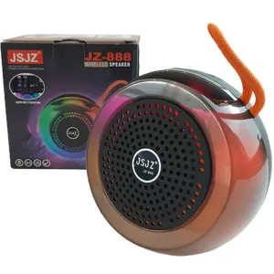 PARLANTE JSJZ WIRELESS STEREO JZ-888 BLACK-BLACK RGB-LIGHT
